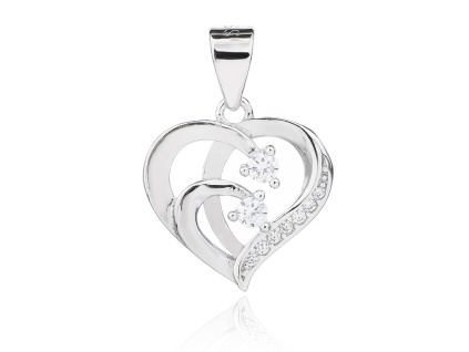 6351 6351 13497 stribrny privesek srdce ciry kamen bily zirkon sperky bealio