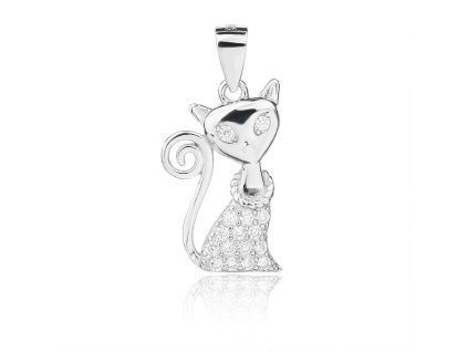 6360 6360 12311 stribrny privesek kocka ciry kamen bily zirkon sperky bealio