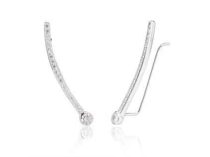 6378 10550 stribrne nausnice zausnice piercing ciry kamen bily zirkon sperky bealio