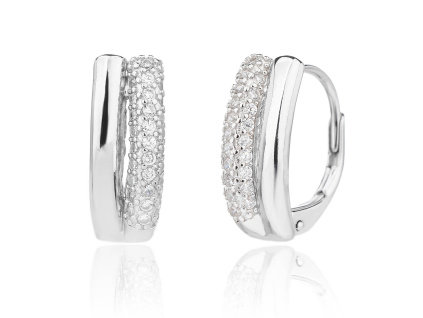 6396 6396 13473 stribrne nausnice klasicky pevny patent ciry kamen bily zirkon sperky bealio