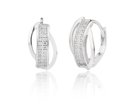 6399 6399 13474 stribrne nausnice klasicky pevny patent ciry kamen bily zirkon sperky bealio