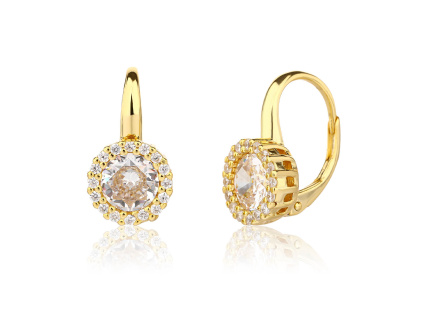 6426 6426 13505 stribrne nausnice pozlacene zlute zlaceni kolecko kulate klasicky pevny patent sperky bealio