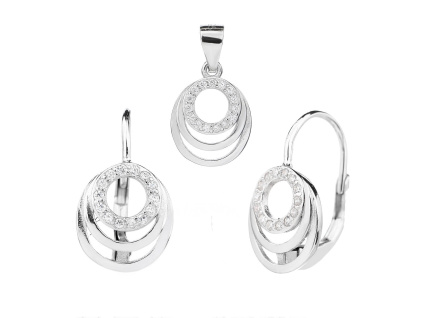 6453 6453 11103 stribrne nausnice krouzky kolecka klasicky pevny patent ciry kamen bily zirkon sperky bealio