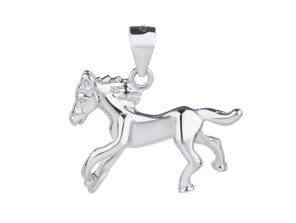 654 stribrny privesek vesely kun 3d