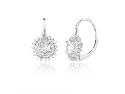 6603 6603 13633 stribrne nausnice klasicky patent ciry kamen bily zirkon sperky bealio