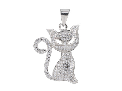672 1 stribrny privesek elegantni kocka
