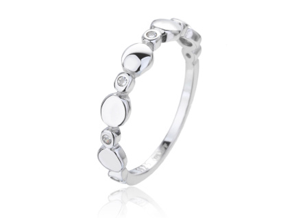 6720 13818 stribrny prsten kolecka kulaty ciry kamen bily zirkon sperky bealio