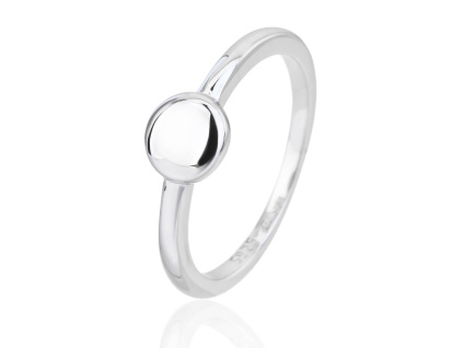 13824 Stribrny prsten bez kamene kulaty leskly sperky BEALIO
