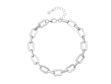 13909 Stribrny naramek retez retizek ovalky bez kamene sperky BEALIO