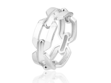 6753 13908 stribrny prsten retez bez kamene sperky bealio