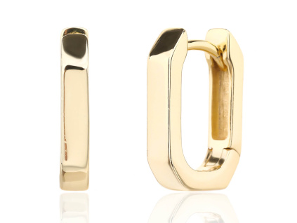 13727 Stribrne nausnice zlacené 14K zlatem francouzsky patent zapinani sperky BEALIO