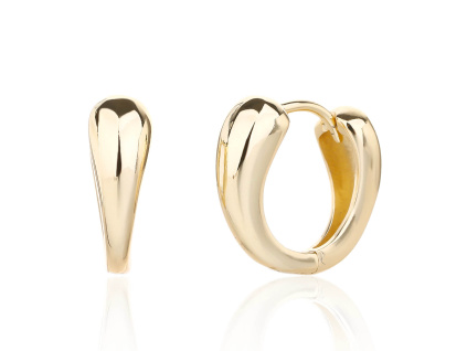 13741 Stribrne nausnice pozlacene 14K zlatem francouzsky patent zapínání sperky BEALIO