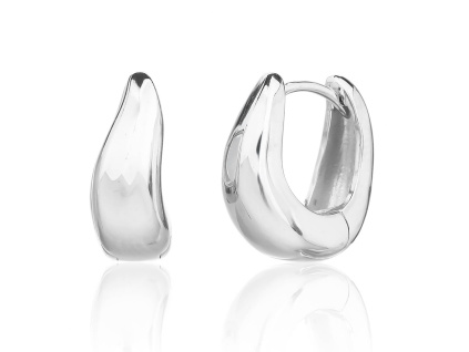 6795 13744 stribrne nausnice vlnky krouzky francouzske zapinani patent bez kamene sperky bealio