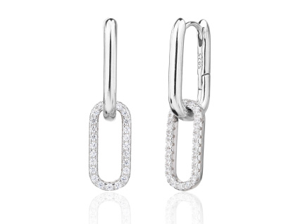 6855 13947 stribrne nausnice visaci francouzske ciry kamen bily zirkon ovalky sperky bealio