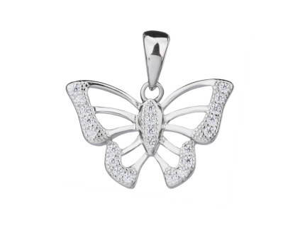 702 stribrny privesek motyl