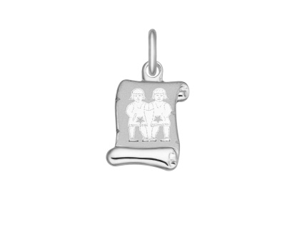 03587 Stribrny privesek znameni zverokruhu blizenci sperky BEALIO