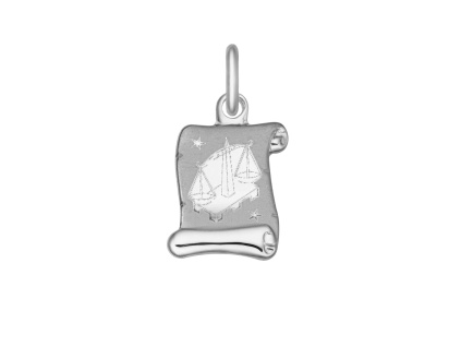 03591 Stribrny privesek znameni zverokruhu vahy sperky BEALIO