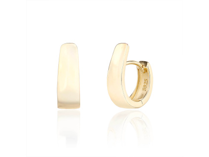 7145 13729 stribrne nausnice zlacene 14k zlatem francouzsky patent zapinani sperky bealio