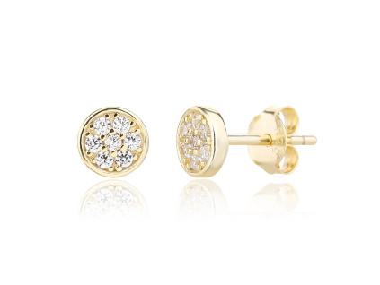 7154 13803 stribrne nausnice kulate pecky puzeta ciry kamen bily zirkon sperky bealio