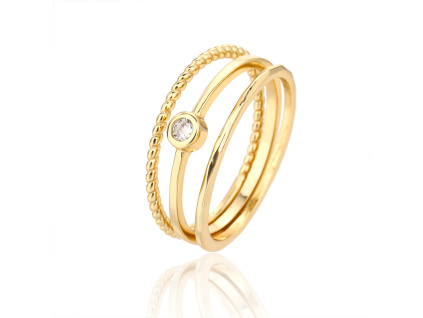 7280 14243 stribrne prsteny zlacene pozlacene soliter minimalisticke kamen zirkon bily sperky bealio