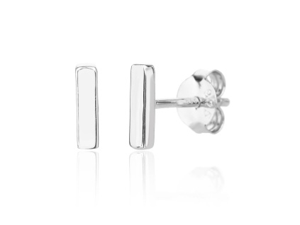 13977 Stříbrné náušnice pecky puzeta písmeno I bez kamene šperky BEALIO