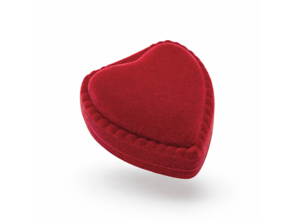 50003 Dárková krabička Srdce červená sametová šperky BEALIO