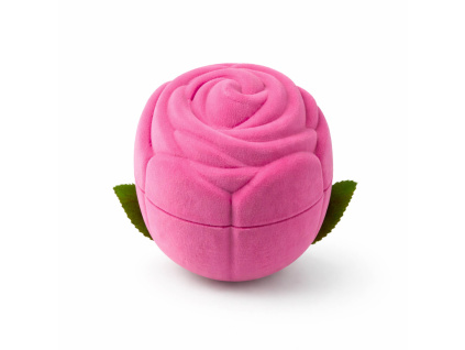 50007 Dárková krabička Růže růžová sametová šperky BEALIO