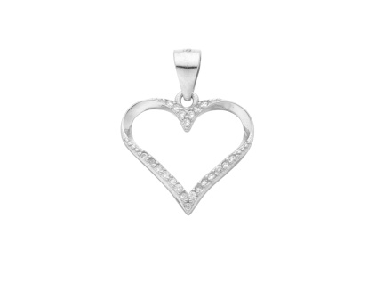 759 2 759 2 stribrny privesek srdce