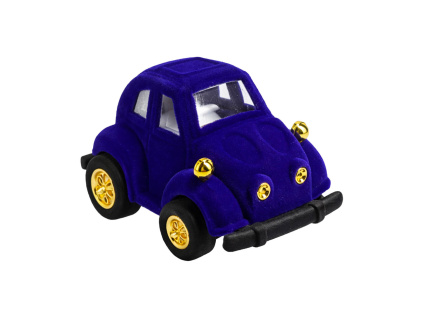 50034 dárková krabička modrá modré auto autíčko sametová šperky BEALIO