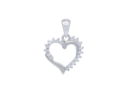 834 2 stribrny privesek srdce