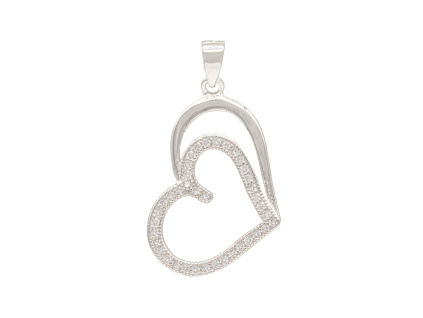 837 2 837 2 stribrny privesek dvojite srdicko