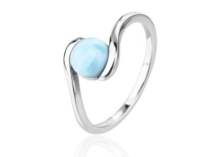 14316 Stříbrný prsten kámen modrý larimar šperky BEALIO