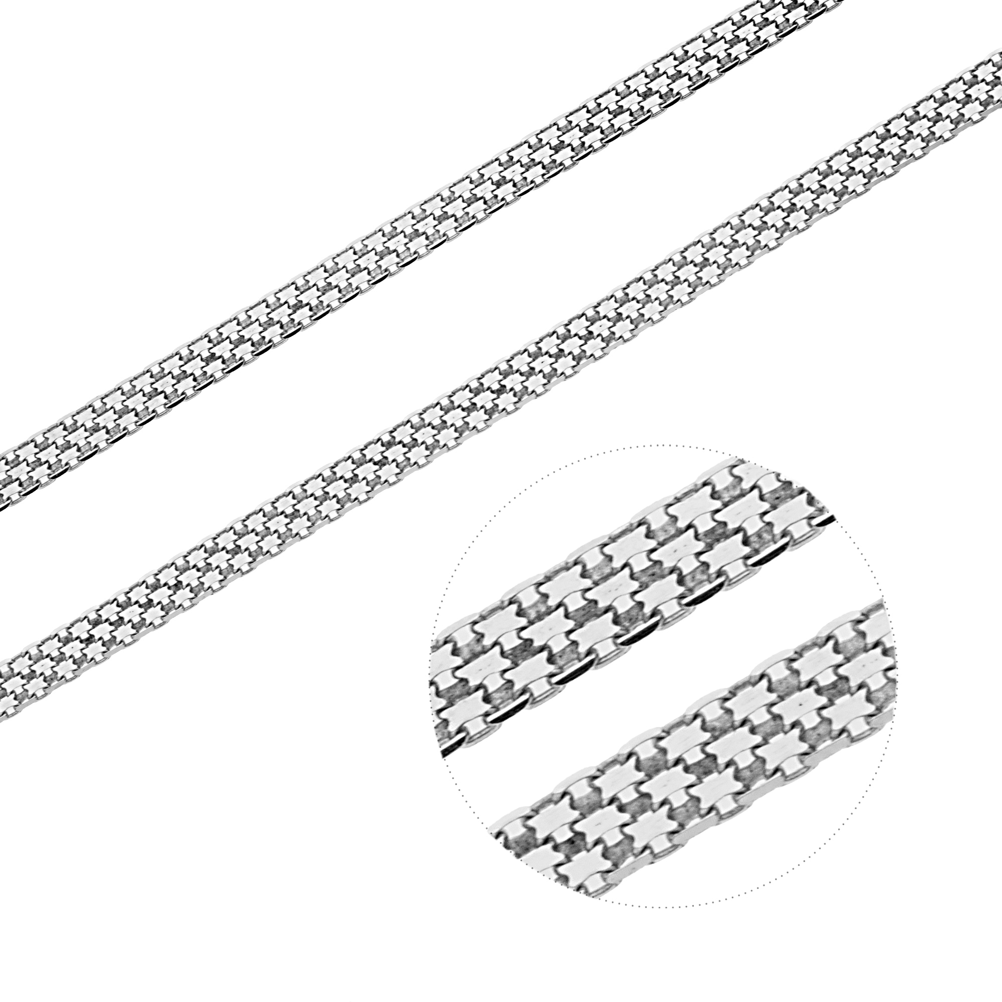 Stříbrný náhrdelník BISMARK Délka řetízku: 42 cm Ag 925/1000