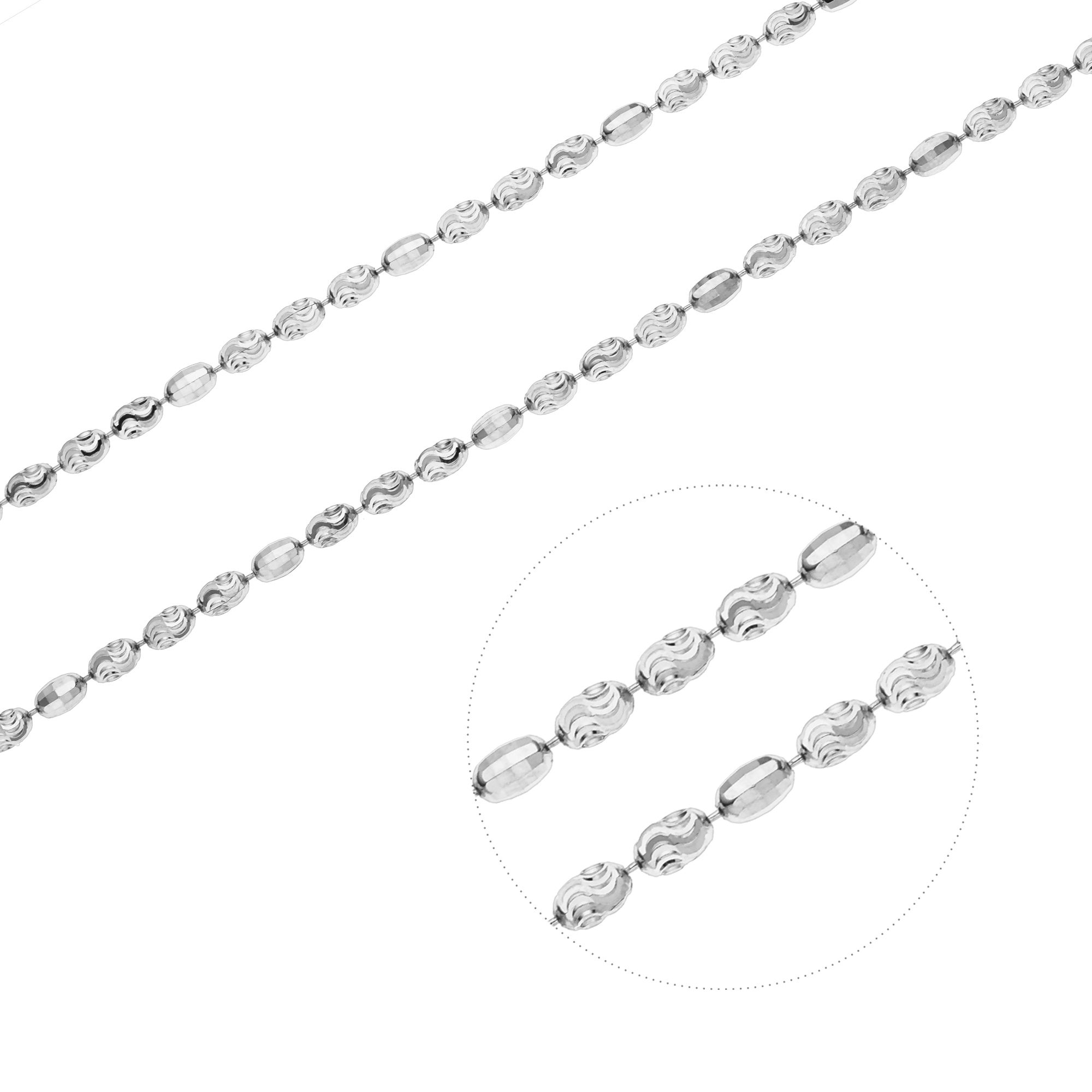 Stříbrný náhrdelník 3+1 VLNKY Délka řetízku: 45 cm Ag 925/1000