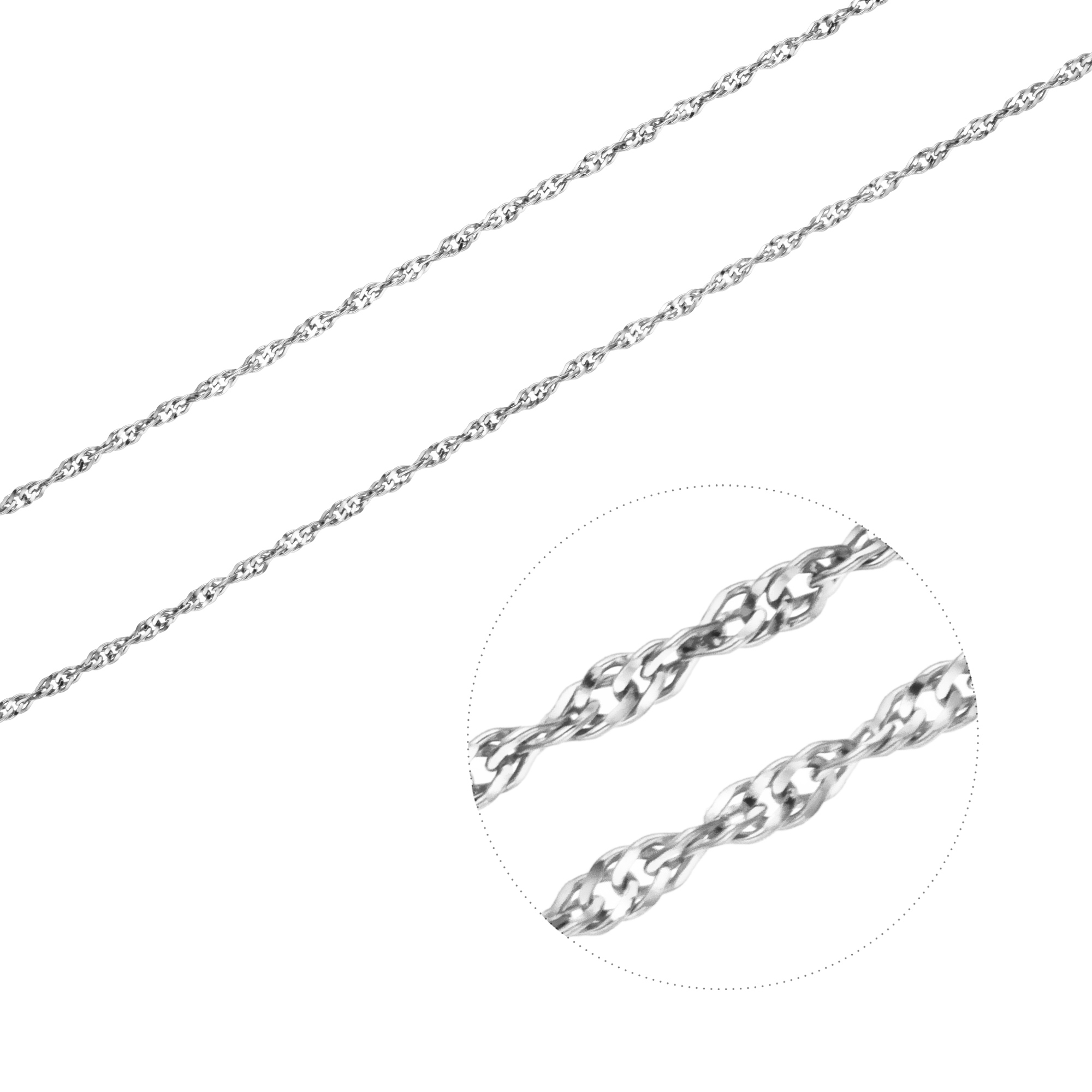 Stříbrný náhrdelník SINGAPORE Délka řetízku: 45 cm Ag 925/1000