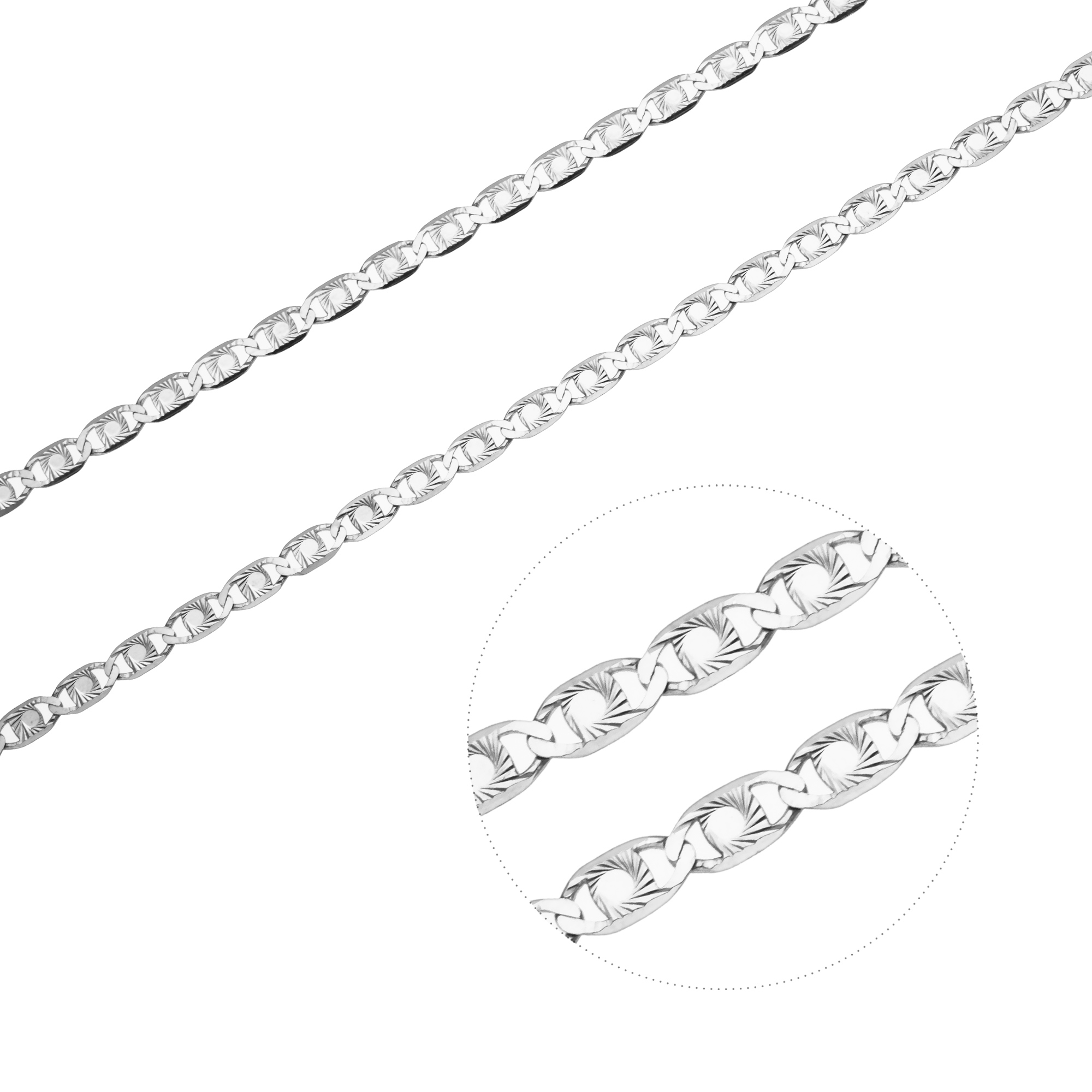 Stříbrný náhrdelník VALENTÝNKA spiral Délka řetízku: 45 cm Ag 925/1000