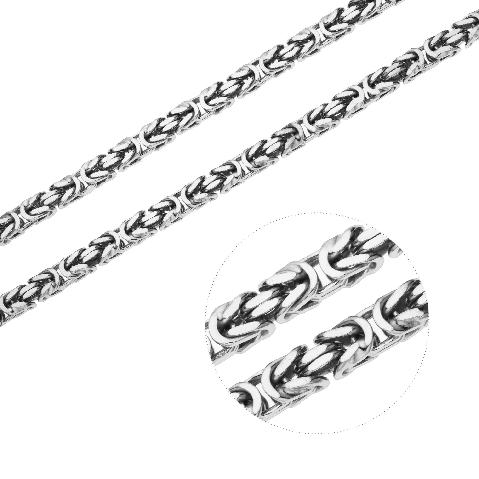 Stříbrný náhrdelník KRÁLOVSKÝ 5mm Délka řetízku: 50 cm Ag 925/1000