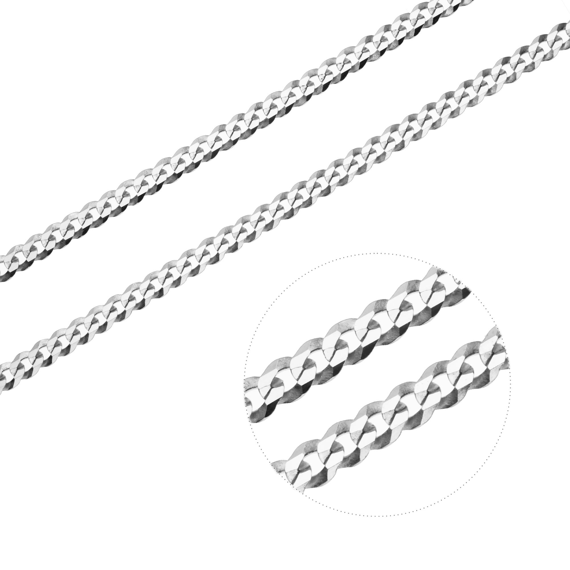 Stříbrný náhrdelník PANCER 100 Délka řetízku: 50 cm Ag 925/1000
