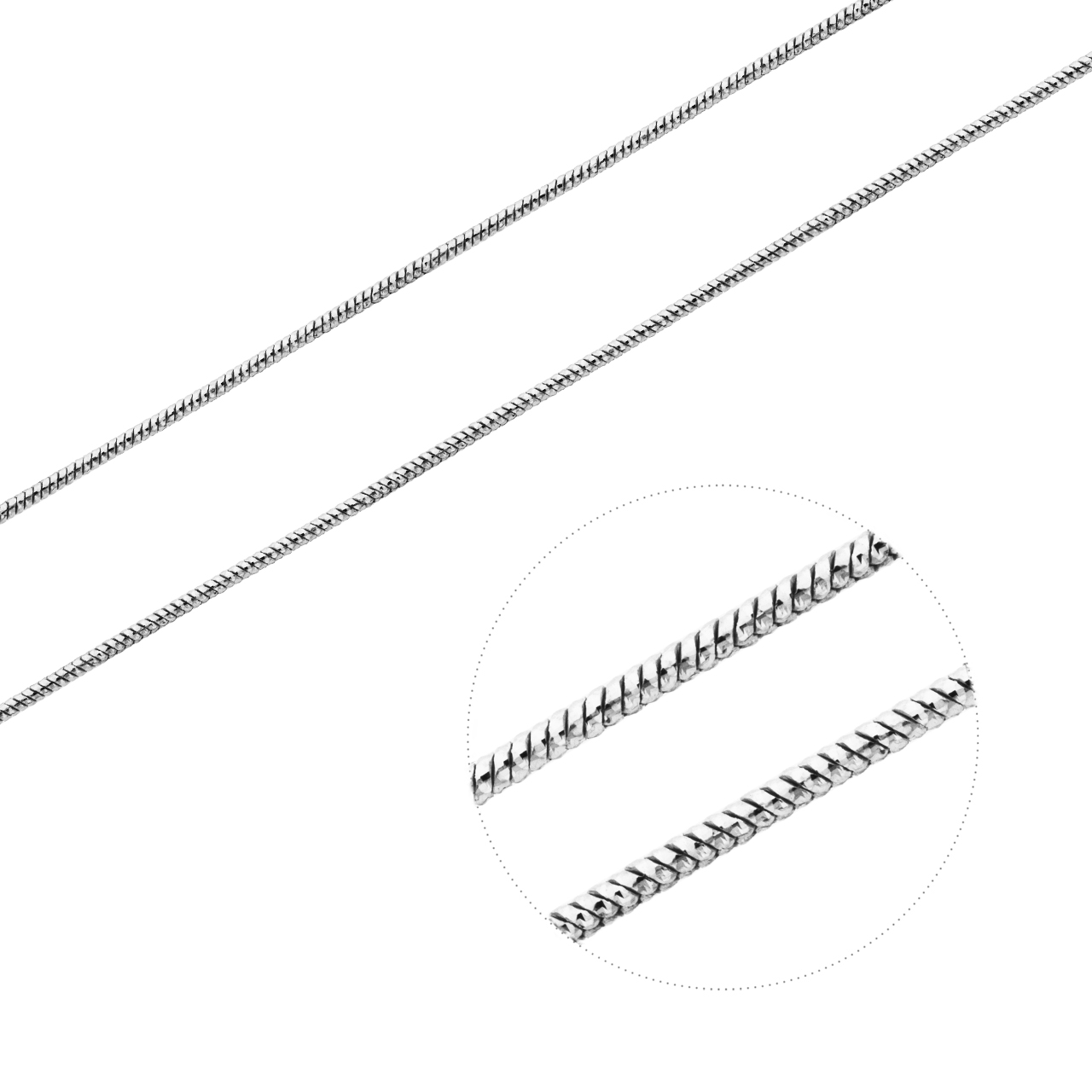 Stříbrný řetízek STRUNKA flexibilní Délka řetízku: 55 cm Ag 925/1000