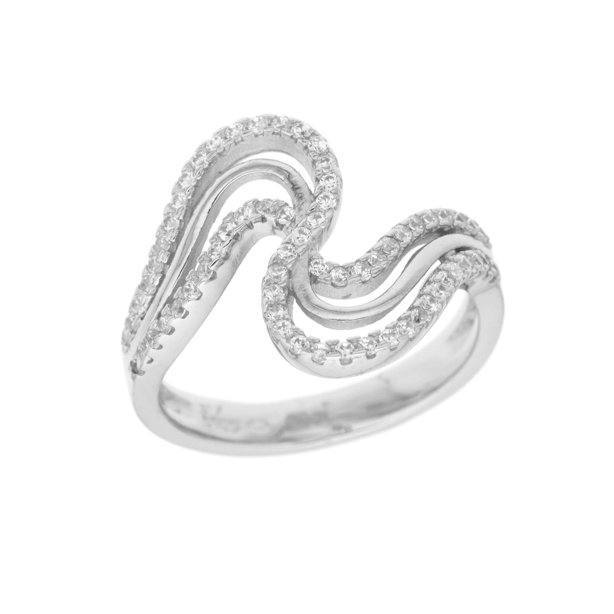 Stříbrný prsten VLNKY Velikost prstenu: 58 Ag 925/1000