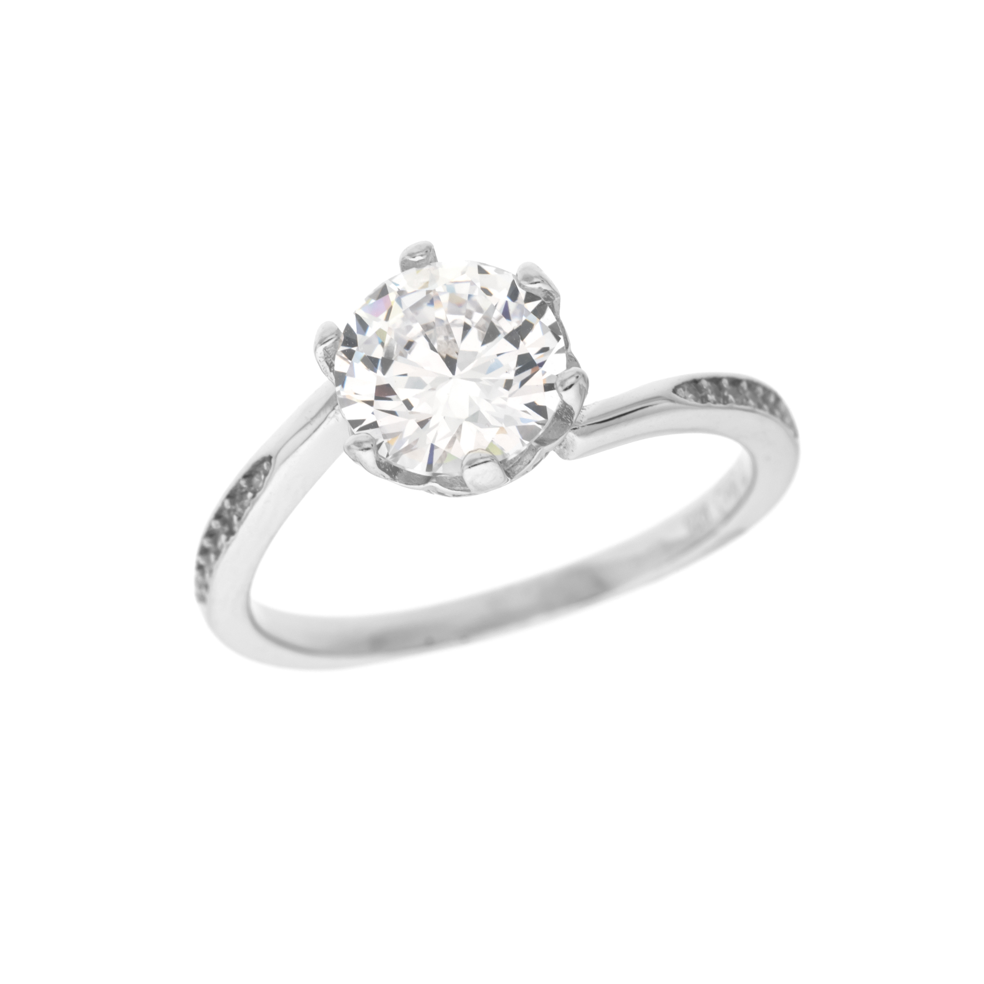 Stříbrný prsten SOLITÉR Velikost prstenu: 54 Ag 925/1000
