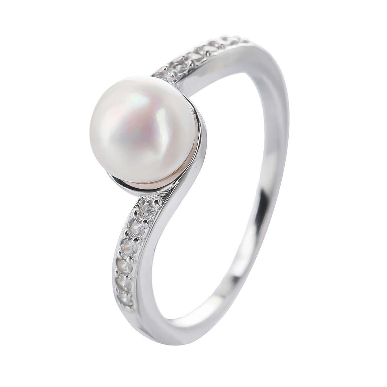 Stříbrný prsten PERLA vlnky Velikost prstenu: 54 Ag 925/1000