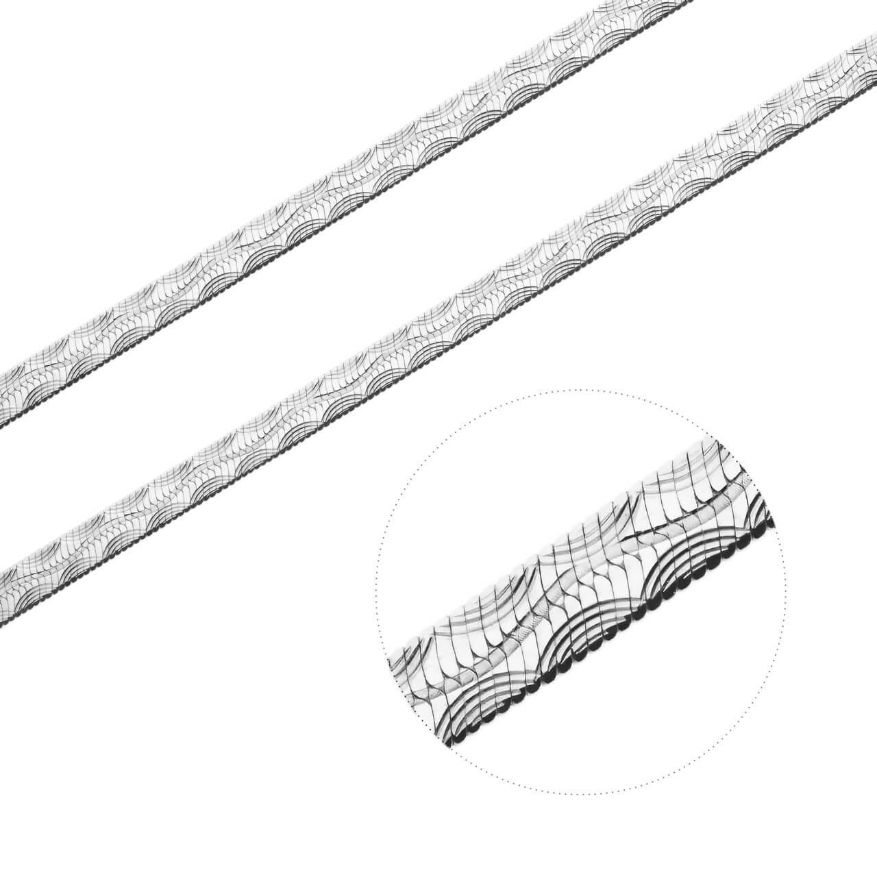 Stříbrný náhrdelník PLOCHÝ had Délka řetízku: 45 cm Ag 925/1000