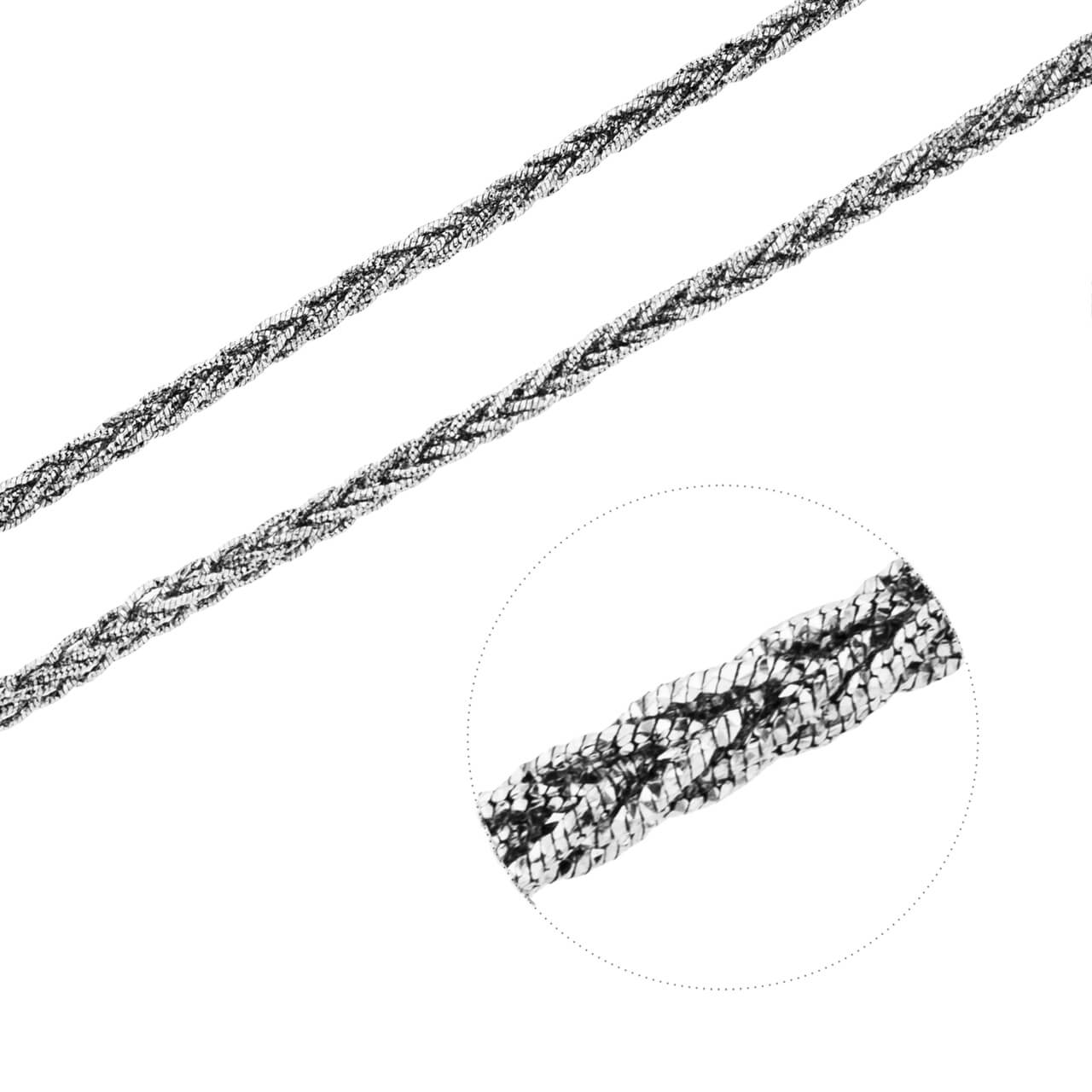 Stříbrný náhrdelník PLETENÝ hrana Délka řetízku: 42+3 cm Ag 925/1000