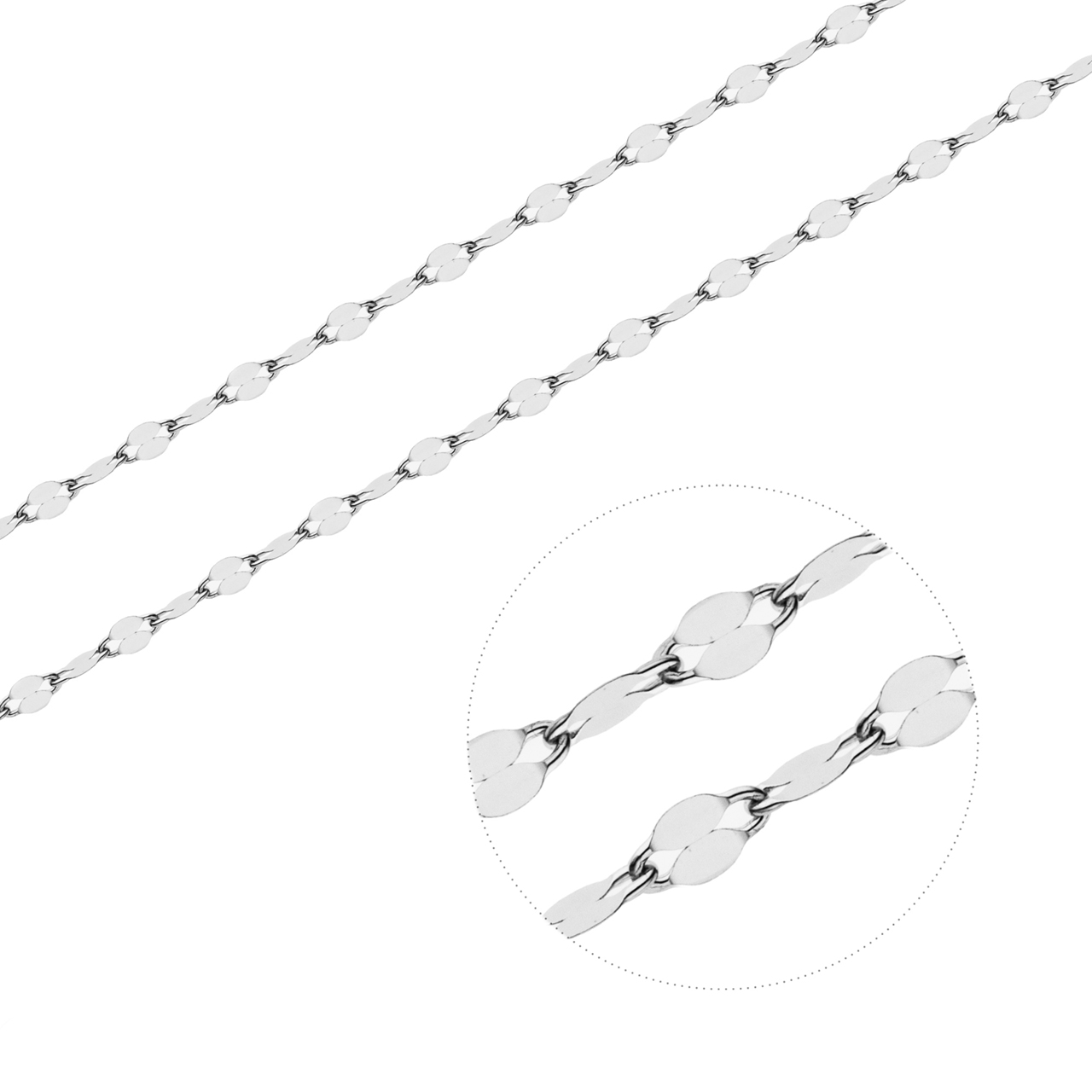 Stříbrný náhrdelník ANKER kávové zrno Délka řetízku: 45 cm Ag 925/1000