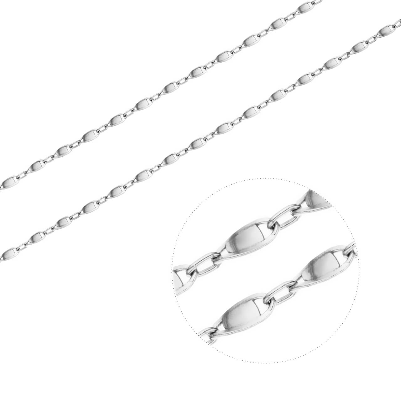 Stříbrný náhrdelník VALENTÝNKA vlnky Délka řetízku: 45 cm Ag 925/1000
