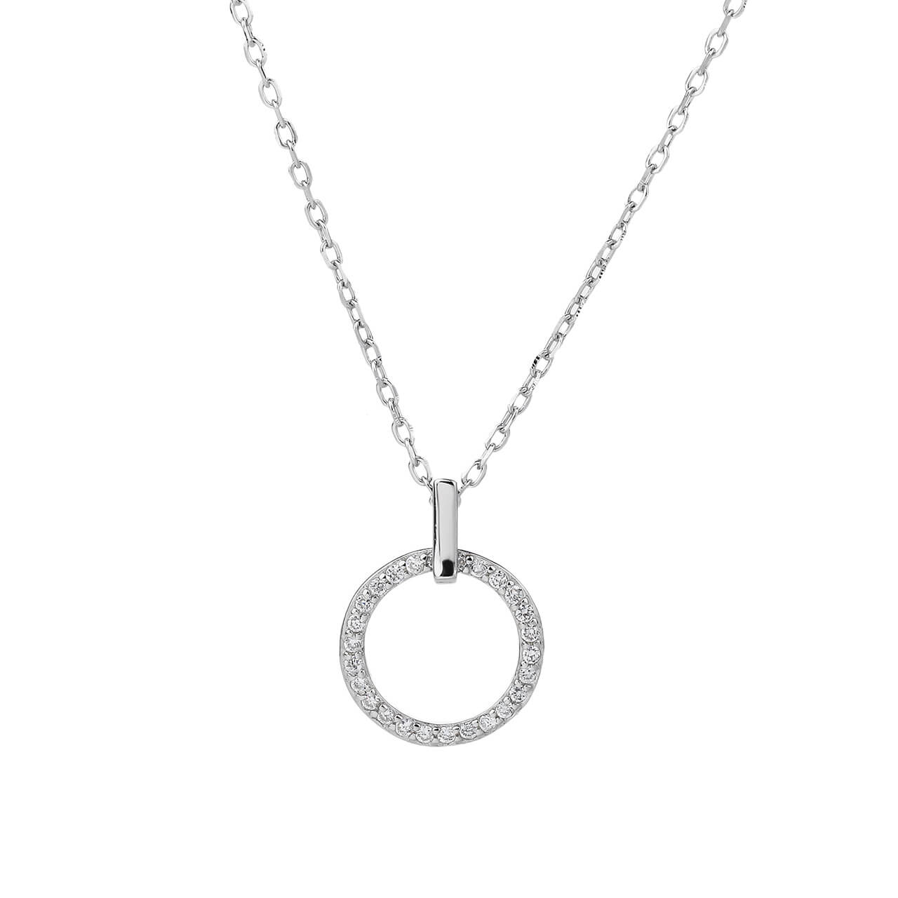 Stříbrný náhrdelník ZÁŘIVÝ KROUŽEK Délka řetízku: 40+5 cm Ag 925/1000