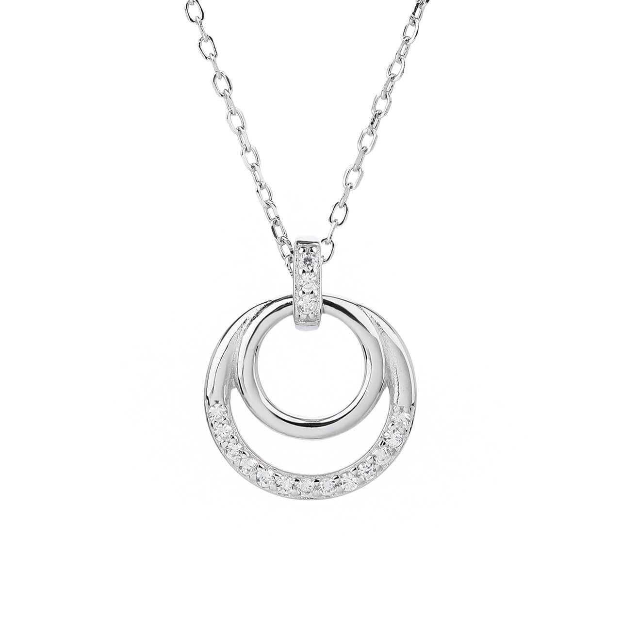 Stříbrný náhrdelník SPOJENÉ KROUŽKY Délka řetízku: 40+5 cm Ag 925/1000