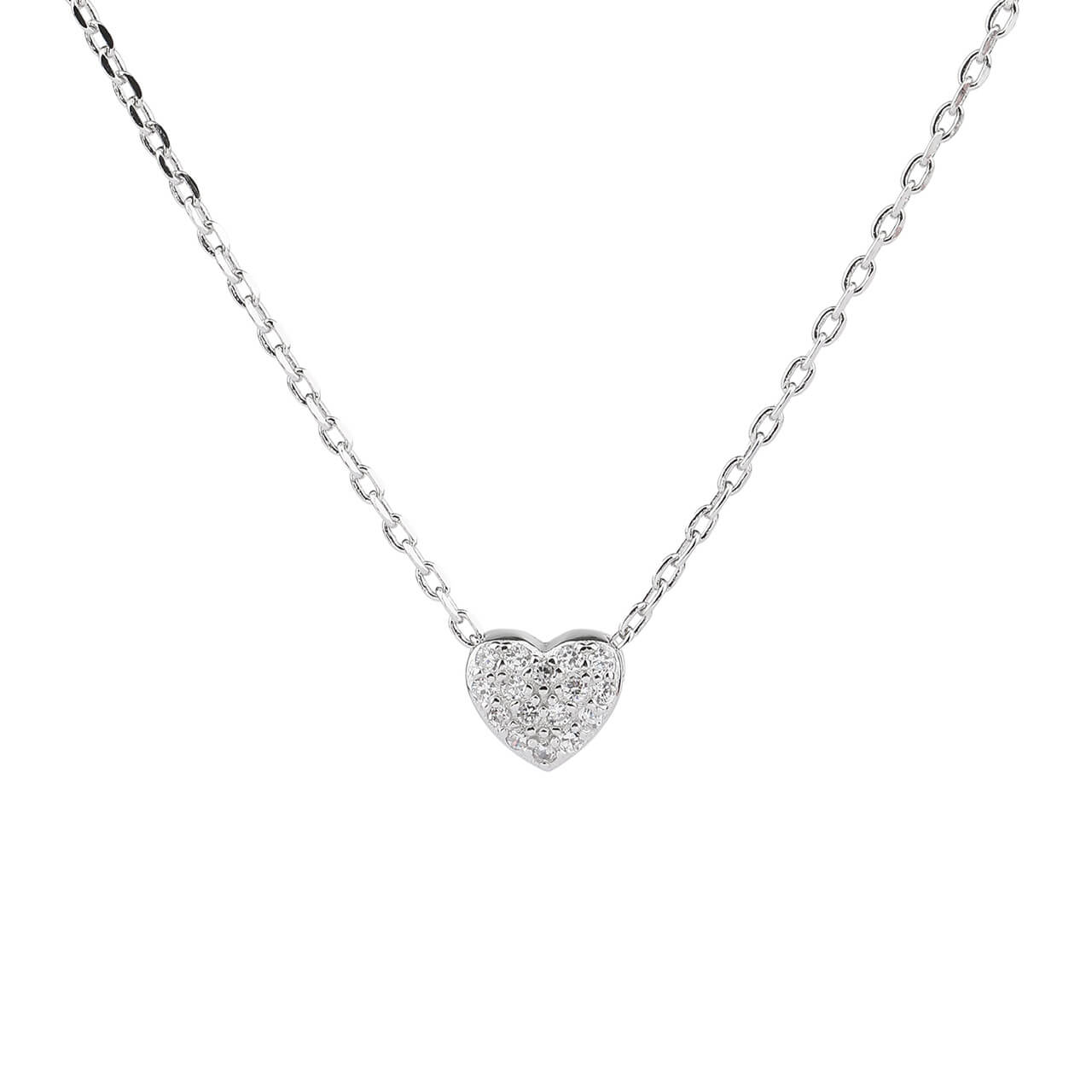 Stříbrný náhrdelník NĚŽNÉ SRDÍČKO Délka řetízku: 40+5 cm Ag 925/1000