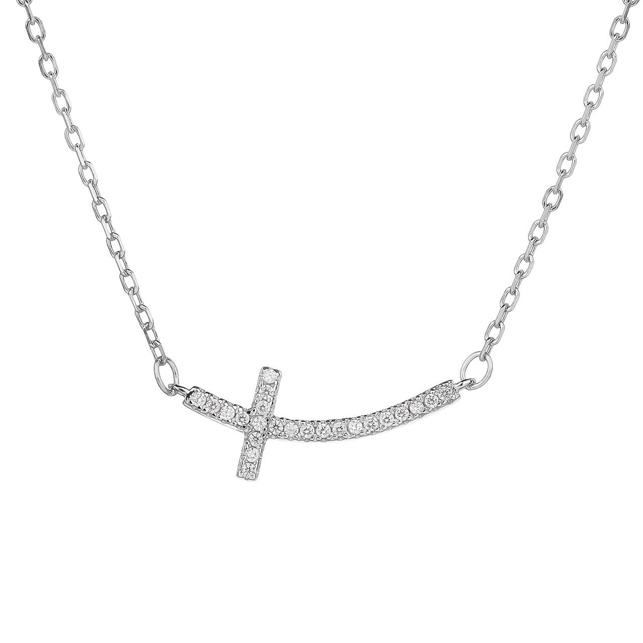 Stříbrný náhrdelník KŘÍŽ Délka řetízku: 42+3 cm Ag 925/1000